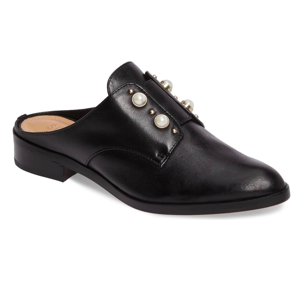 EUC Schutz Jaine Imitation Pearl Embellished Mule